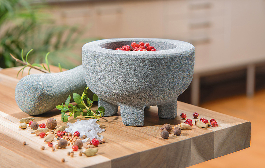 Crunchy Mortier et Pilon 10 cm, en granit