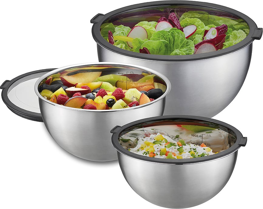 Cuencos con tapas Mondi, 3 unidades