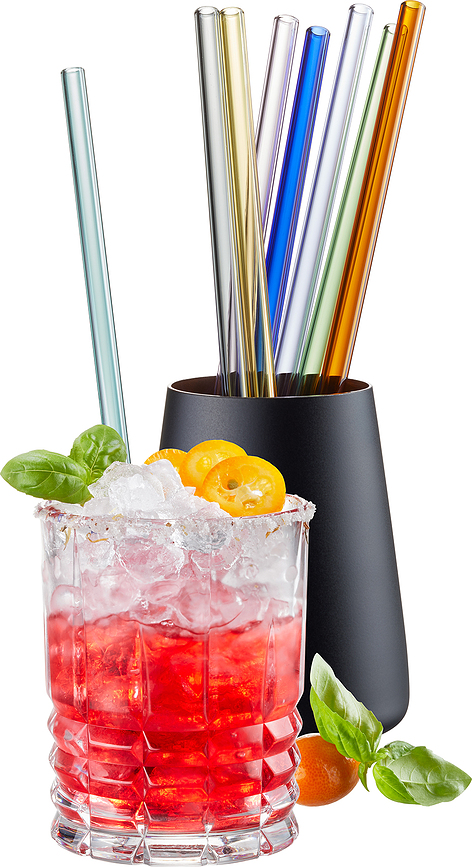 Future Slamke za piće s četkicom za čišćenje 23 cm raznobojne 9 kom.