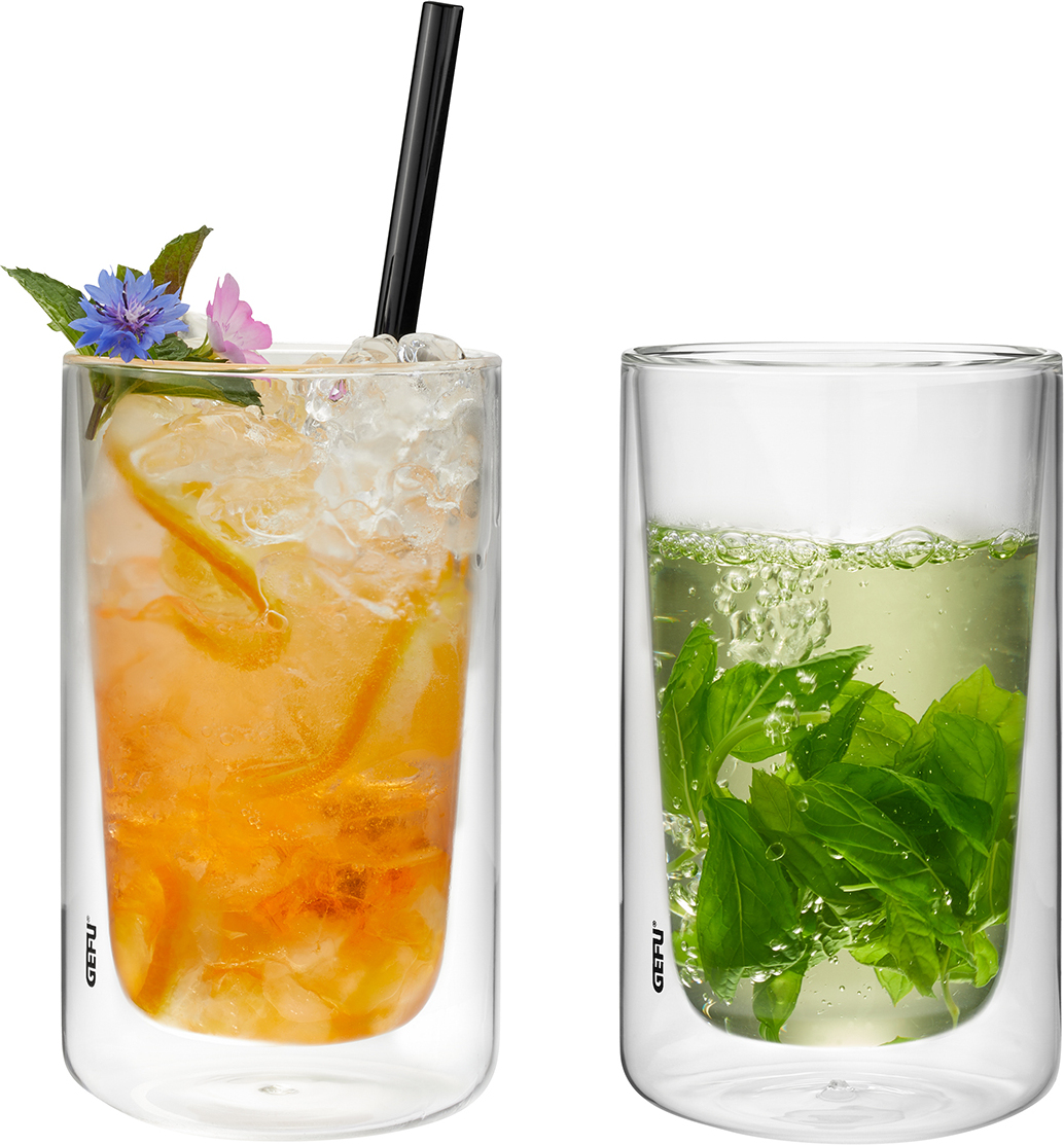 Gefu MIRA Borosilicate Thermo Glasses 350 ml set of 2 in Clear