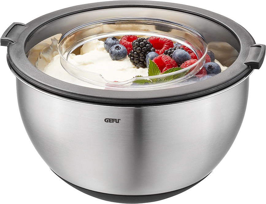 Muovo Bols avec couvercle, Lot de 2