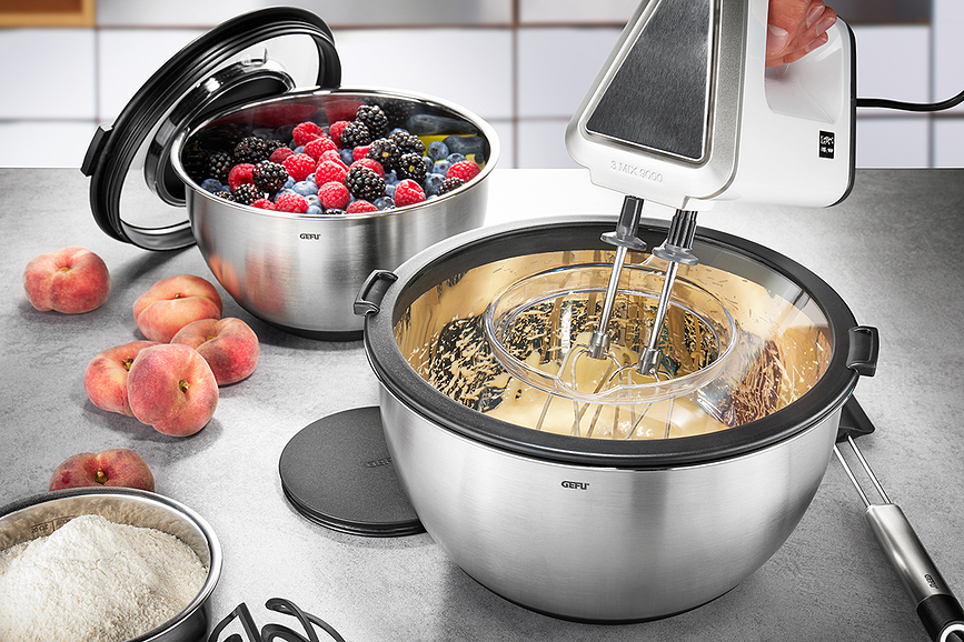 Muovo Bols avec couvercle, Lot de 2