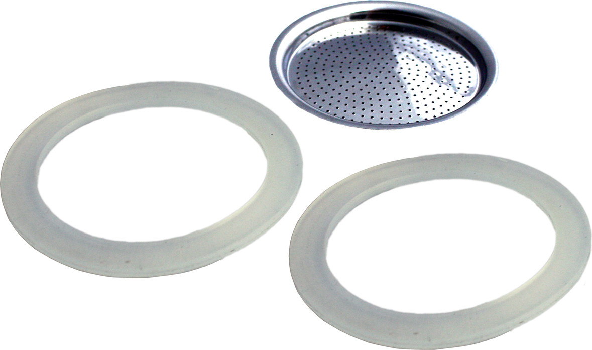 Nando Filter und Dichtungsringe für Kaffeekocher 300 ml 3 El.