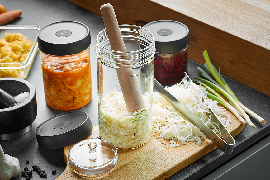 Nativo Pot de Fermentation avec pince et pilon, Set 3 pièces