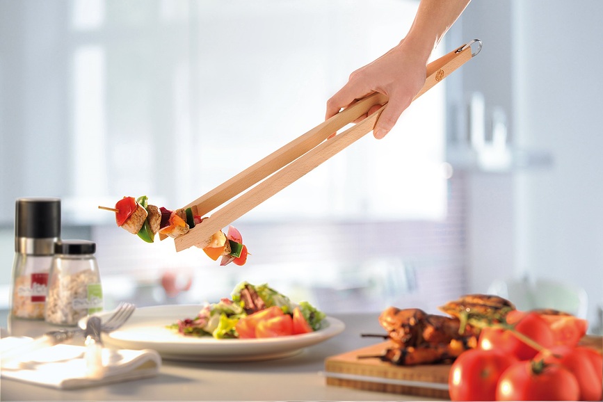 Natura Pince de Barbecue, en bois