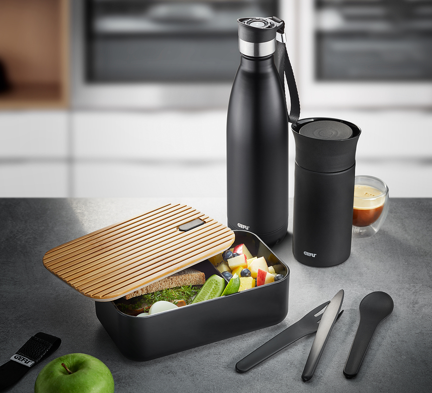 Olimpio Termo steklenica z ročajem, 500 ml, črna