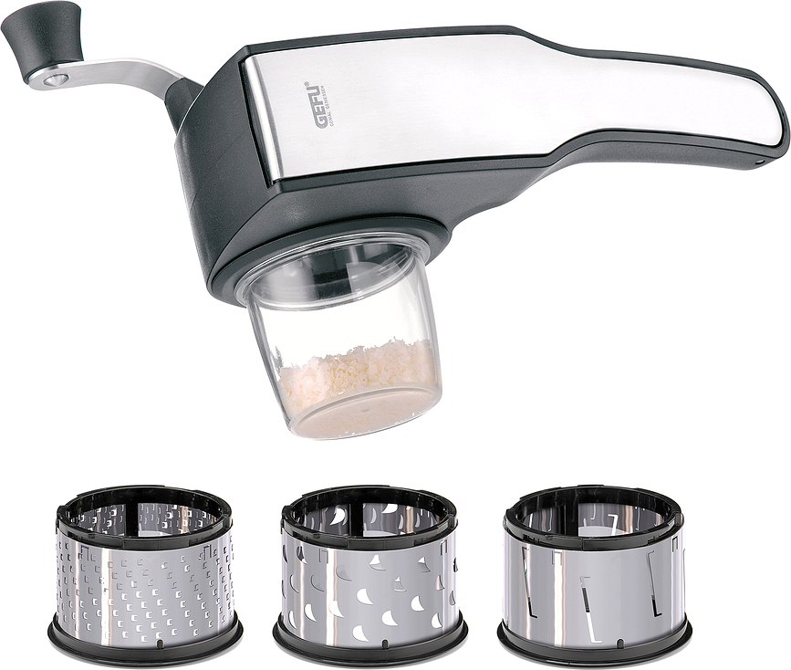 Pecorino Moulin à Râper avec râpes interchangeables, Set 5 pièces