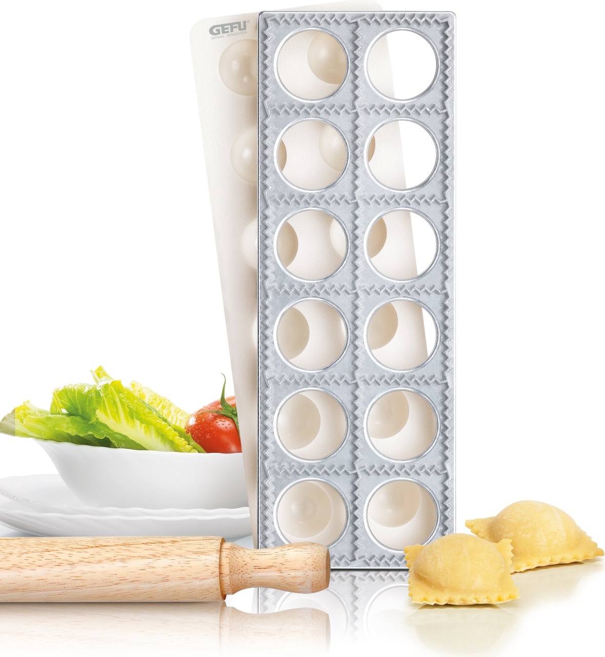 Tasca Rvioli-Formen mit Rolle