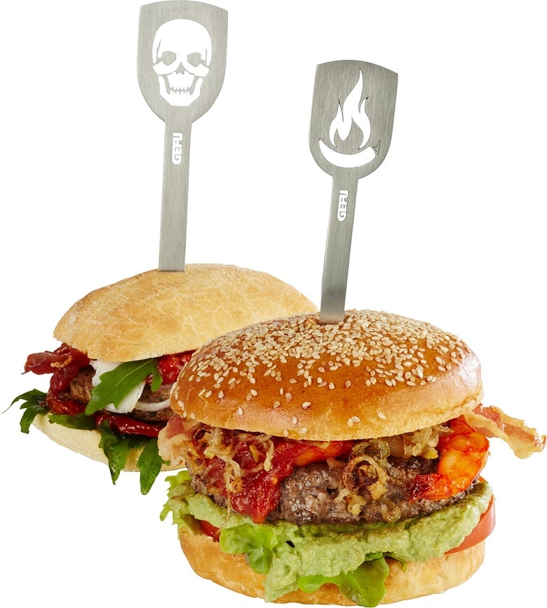 Torro Spieße für Hamburger Schädel und Flamme 2 St.