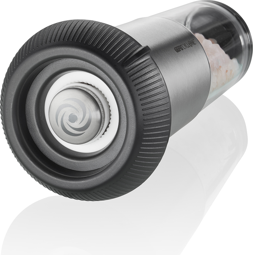 X-Plosion Mlinček za sol ali poper, srednji, črn, prevlečen