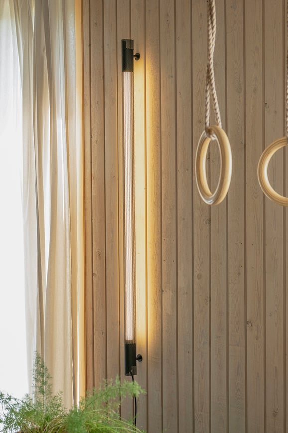 Aplique de Pared con interruptor Radent, 135 cm, blanco