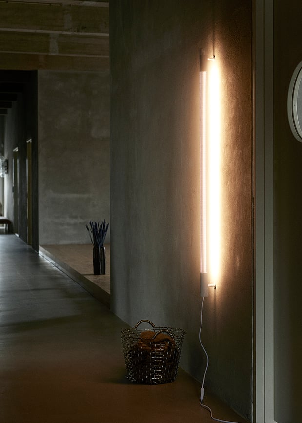 Aplique de Pared con interruptor Radent, 135 cm, blanco