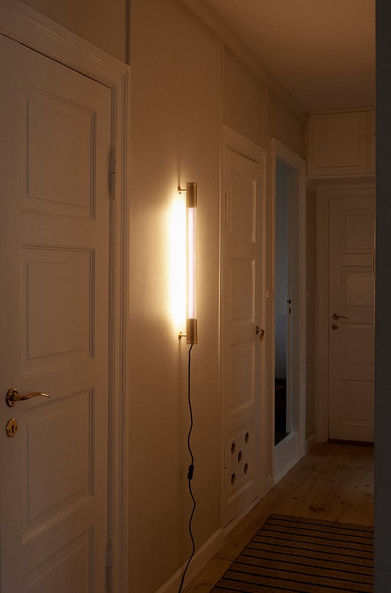 Aplique con interruptor Radent, 70 cm, blanco