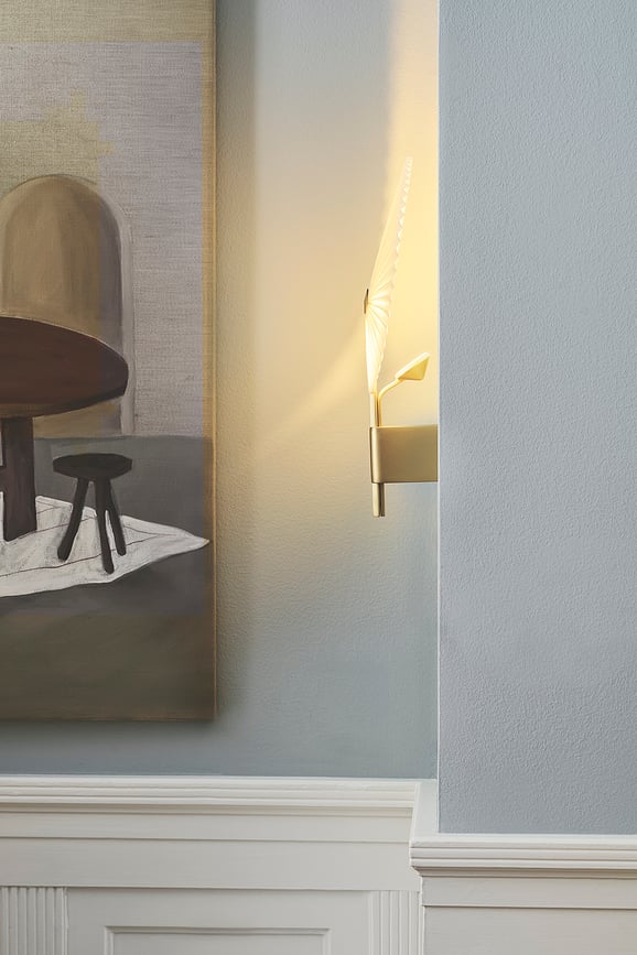 Aplique de Pared de latón Liris, 45,5 cm