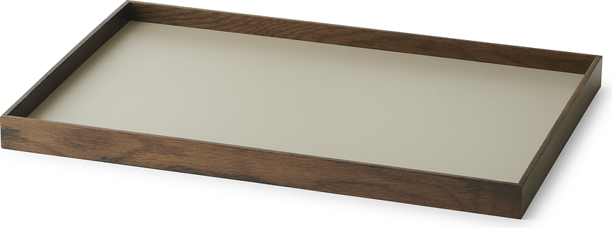 Bandeja Frame M, de roble oscuro, decorativa