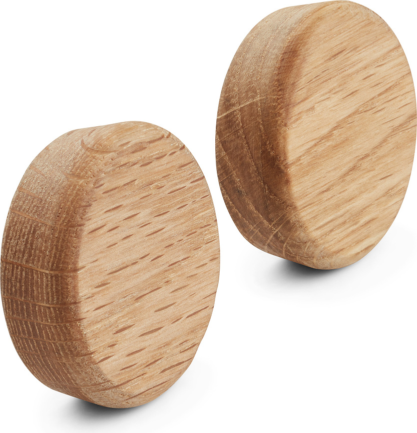 Flex Fixations pour plinthe, 4 cm, chêne noir, Lot de 2