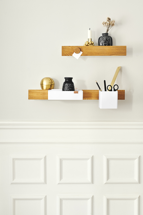 Flex Univerzalni predalnik, 10,5 cm, medenina, s kavljem