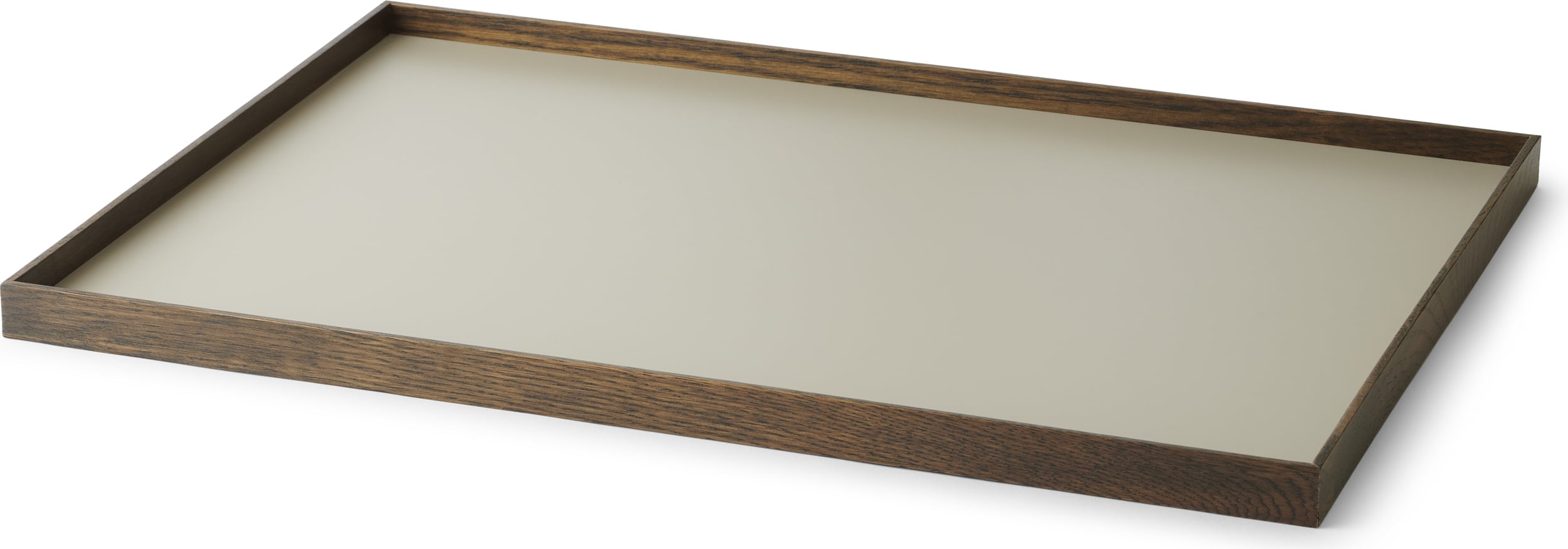 Frame Dekoratives Tablett L grau dunkle Eiche