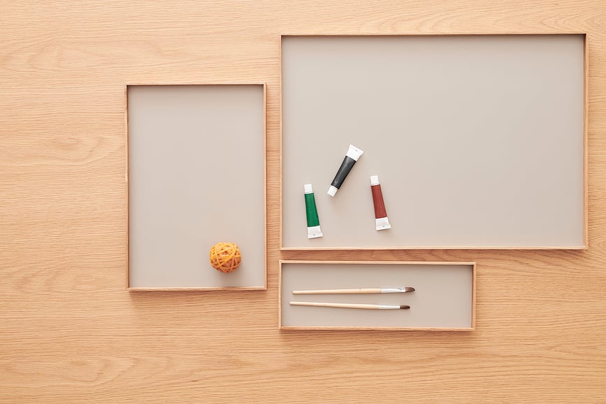 Frame L Δίσκος Διακοσμητικός, μπεζ, ανοιχτή δρυς