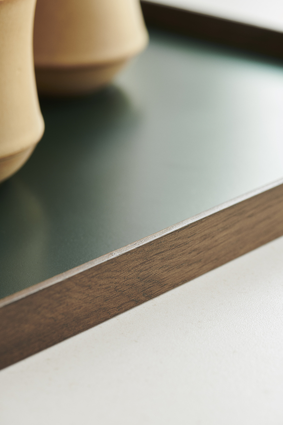 Frame Διακοσμητικός Δίσκος L, γκρι, σκούρα δρυς