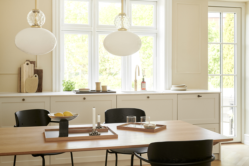 Frame Διακοσμητικός Δίσκος M, μπεζ, όψη ανοιχτής δρυός