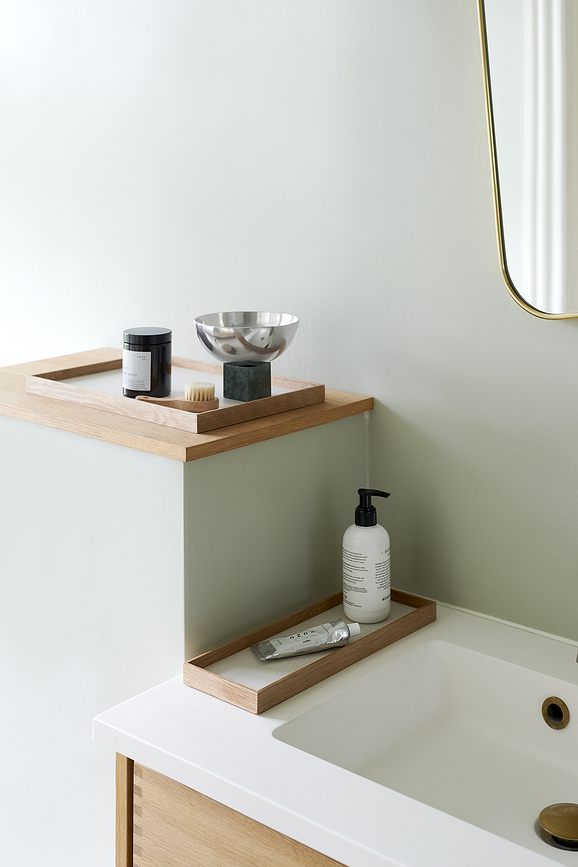 Frame S Plateau Décoratif, beige, chêne clair