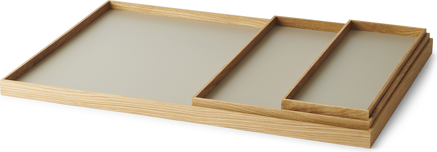 Frame S Plateau Décoratif, beige, chêne clair