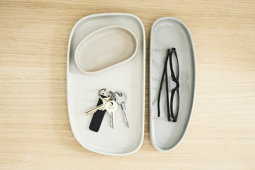 Galet Plat de Service M, blanc