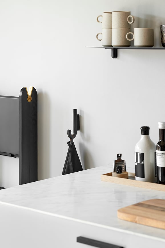 Gancho de Pared de roble negro Gejst, 13,3 cm