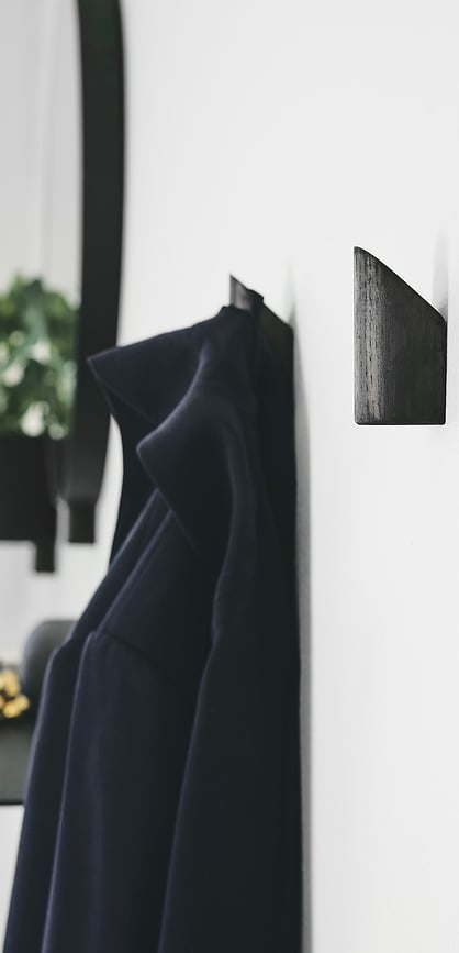 Gancho de pared de roble oscuro Kollage, 2 unidades