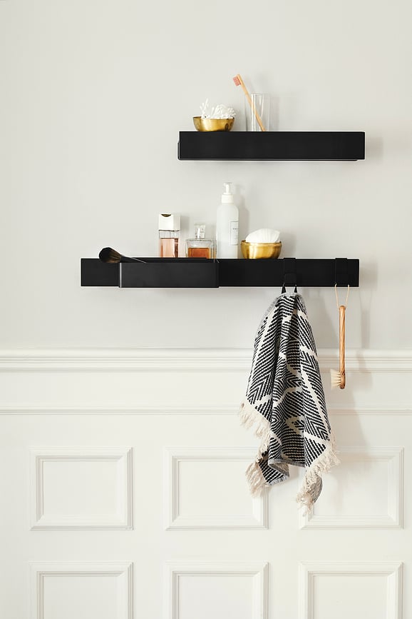 Ganchos para riel Flex, negros, 2 unidades