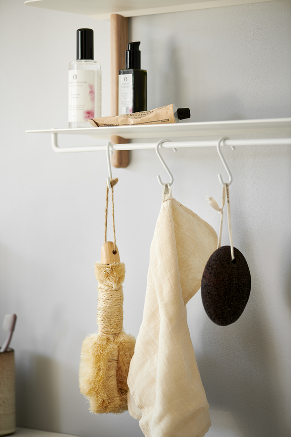 Ganchos para barra de cocina Nivo, blancos, 3 unidades