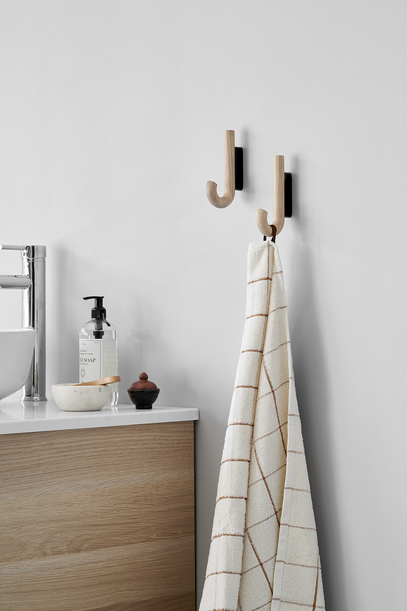 Gejst Γάντζος Τοίχου, 13,3 εκ., μαύρος, ανοιχτόχρωμη δρυς