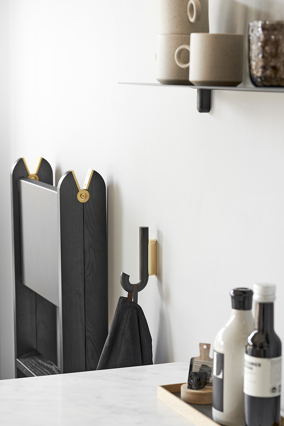 Gejst Γάντζος επίτοιχος, 13,3 εκ., μαύρος, μαύρη δρυς