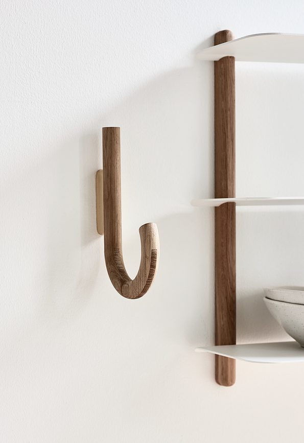 Gejst Kuka zidna 19 cm crna svijetli hrast