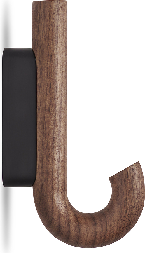 Gejst Stenski kavelj, 13,3 cm, črn, orehov les