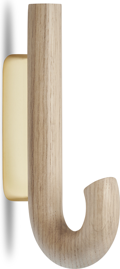 Gejst Stenski kavelj, 13,3 cm, črn, svetel hrast