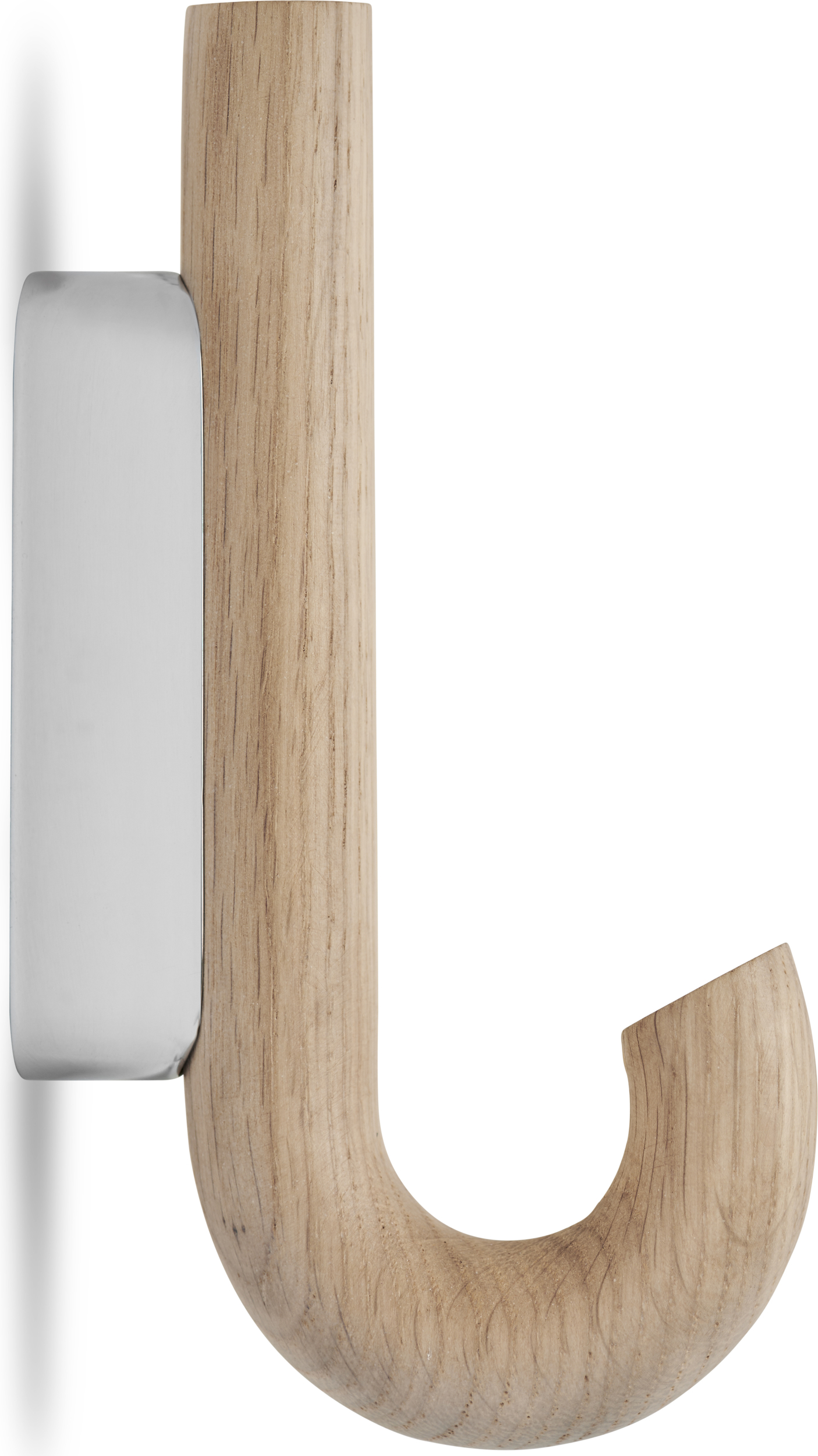 Gejst Wandhaken, 13,3 cm, Chrom, helle Eiche