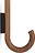 Gejst Wandhaken, 19 cm, schwarz, Walnussholz