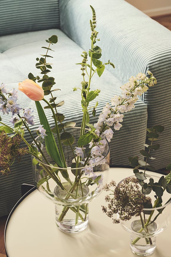 Jarrón Nebl, 35 cm, transparente