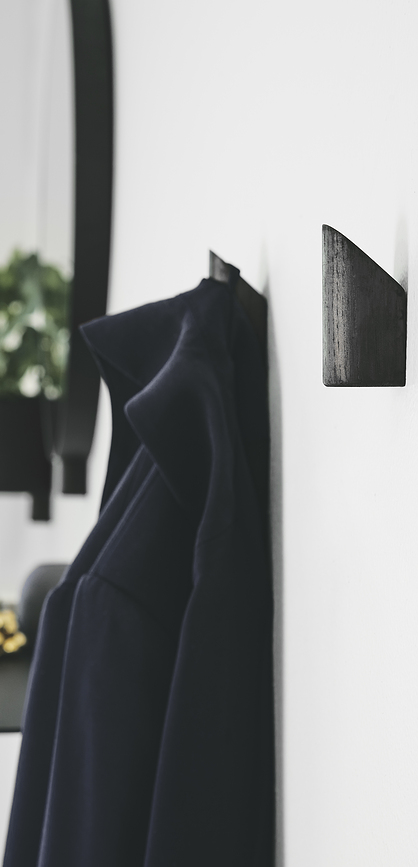 Kollage Stenski kavelj, temni hrast, 2 kosa