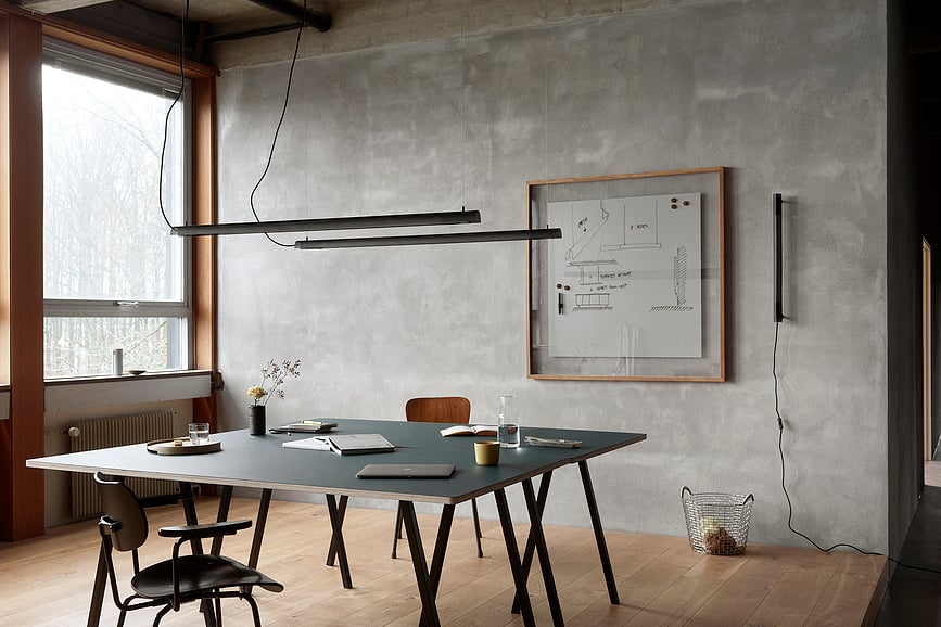 Lámpara colgante Radent, 135 cm, blanca