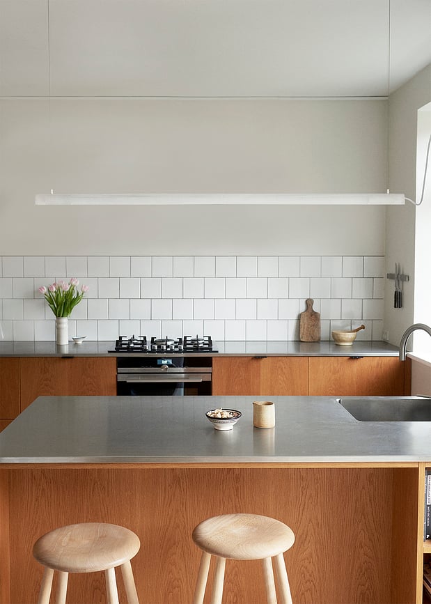 Lámpara colgante Radent, 135 cm, blanca