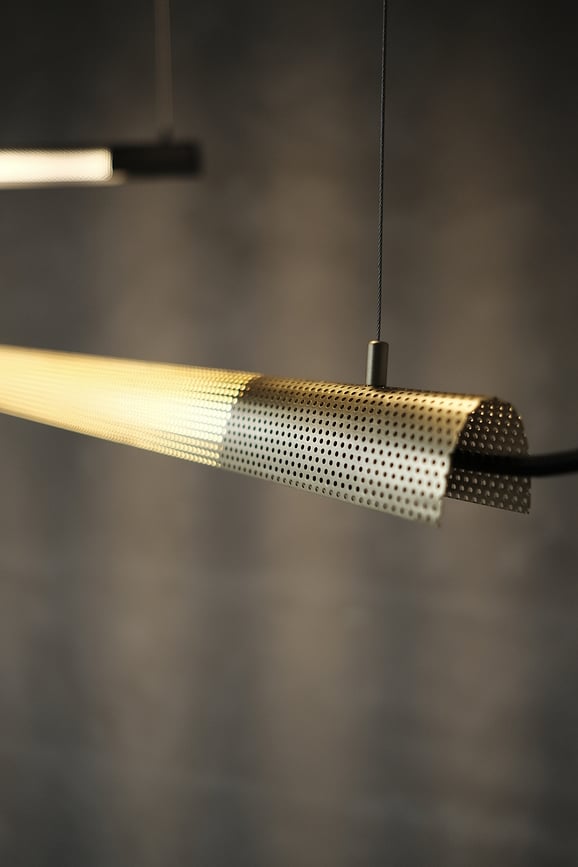 Lámpara colgante Radent, 135 cm, blanca