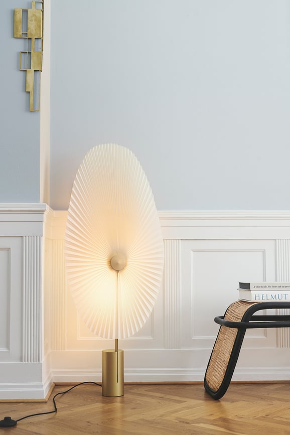 Lámpara de Pie de latón Liris, 118 cm