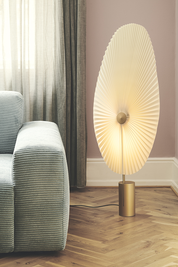 Liris Lampadaire 118 cm, laiton