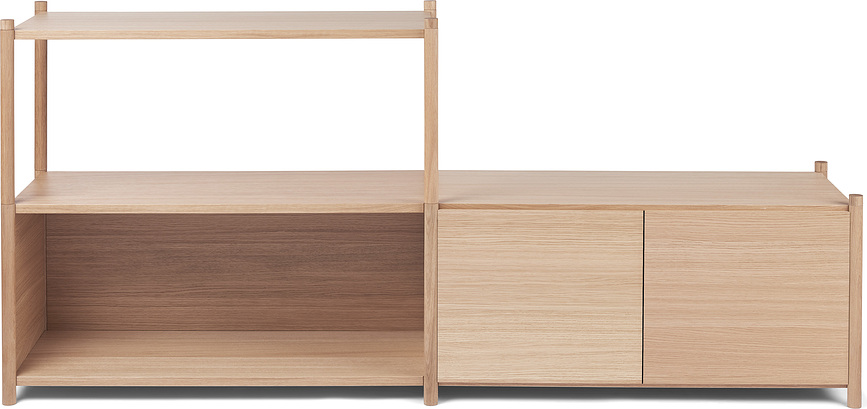Modulární regál Sceene D 186 cm dub světlý