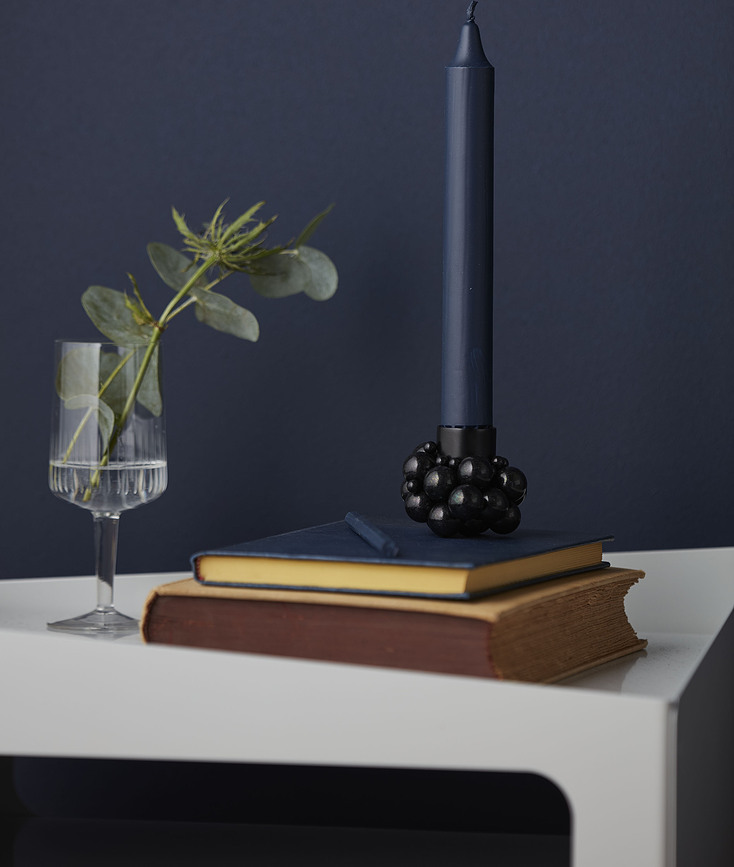 Molekyl Svečnik za klasično svečo, magnetni, krom