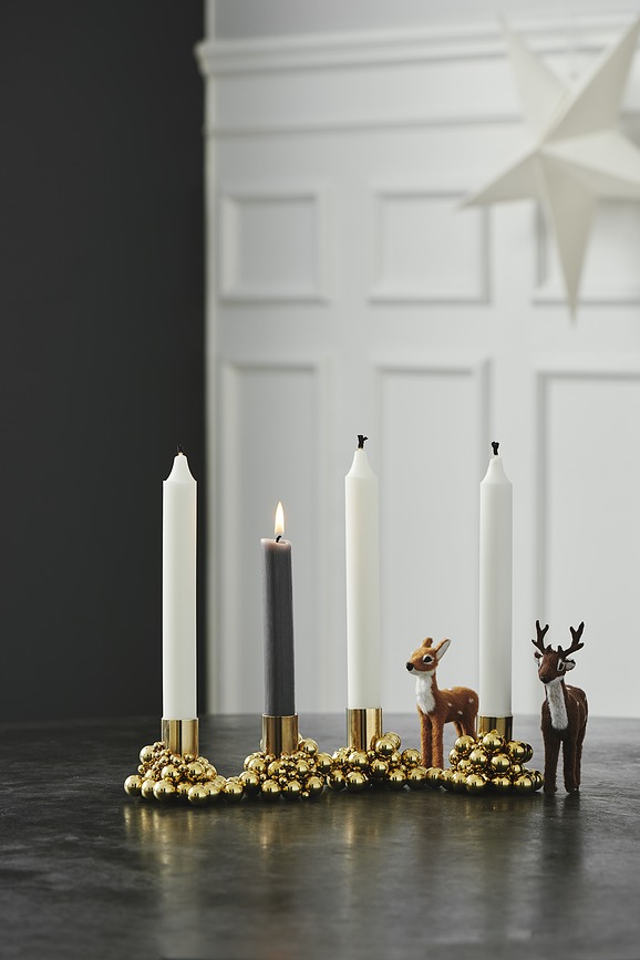 Molekyl Svečniki za klasične sveče, magnetni, črni, 2 kosa