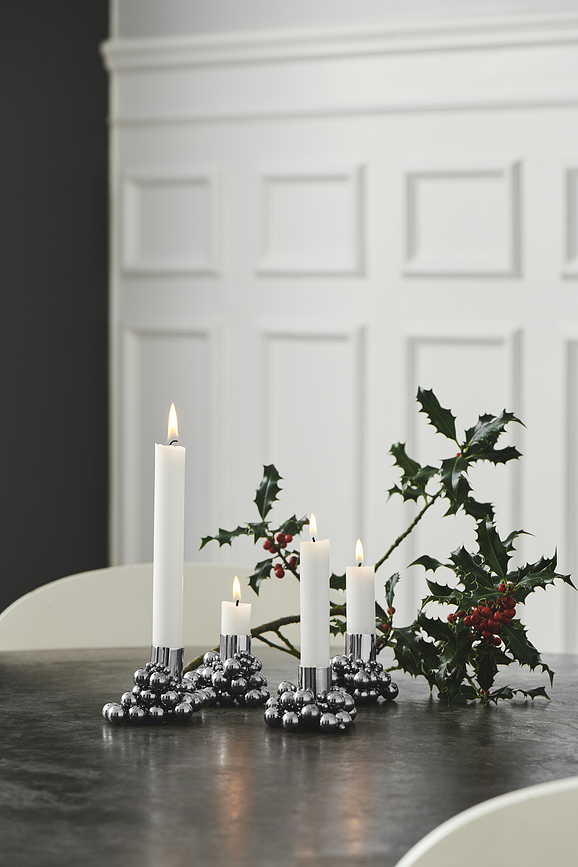 Molekyl Svečniki za klasične sveče, magnetni, medenina, 4 kosi